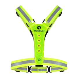 Rogelli hardloop veiligheidsvest met LED-verlichting - fluor