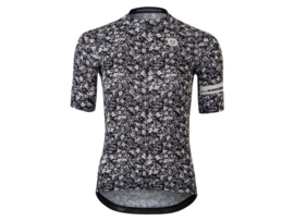 AGU Essential Mini Flower dames fietsshirt korte mouwen - zwart