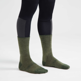 Rogelli Merino wol fietssokken - groen/taupe - 2 pack