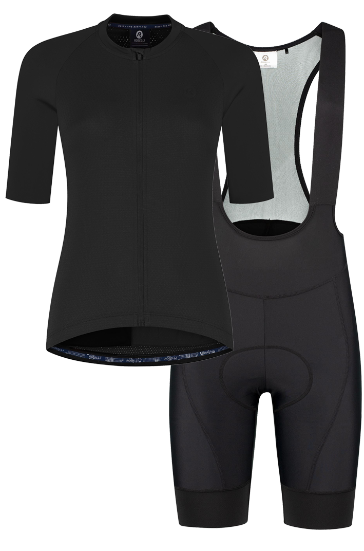 Rogelli Essential II dames zomer fietskledingset - zwart