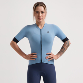 Rogelli Signature dames fietsshirt korte mouwen - blauw