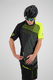 Rogelli Adventure 2.0 MTB fietsshirt korte mouwen - zwart/grijs/fluor