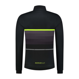Rogelli Hero II heren fietsshirt lange mouwen - zwart/fluor