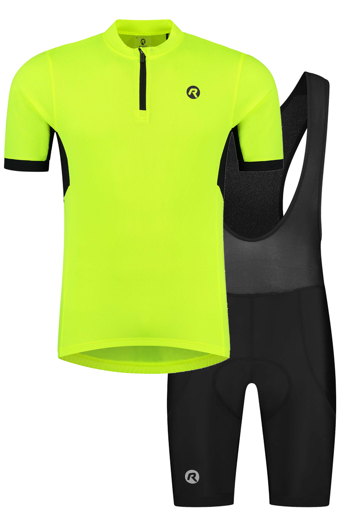Rogelli Core heren fietskledingset - fluor/zwart