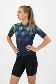 Rogelli Animal dames fietsshirt korte mouwen – blauw/geel (eco)