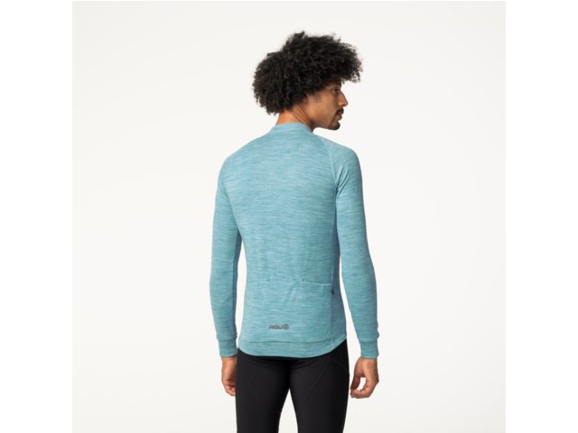 AGU Performance merino heren fietsshirt lange mouwen - liberty blue