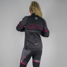 Rogelli Bella dames winter fietsjack - zwart/roze