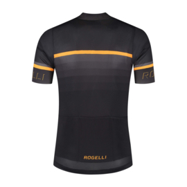 Rogelli Hero II heren fietsshirt korte mouwen - zwart/oranje