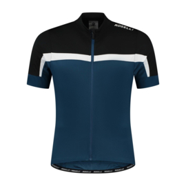 Rogelli Course kinder fietsshirt korte mouwen - blauw/zwart