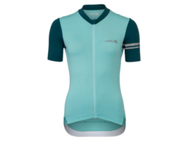 AGU Performance Colorblock dames fietsshirt korte mouwen - terme green