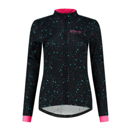 Rogelli Terrazzo dames winter fietsjack - blauw/roze