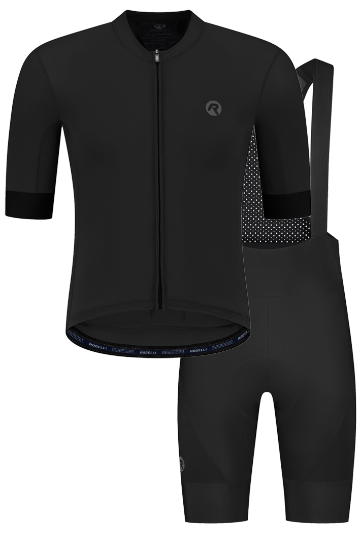 Rogelli Signature heren zomer fietskledingset - zwart