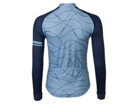 AGU Velo Wave dames fietsshirt lange mouwen - blauw