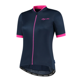 Rogelli Essential dames fietsshirt korte mouwen - blauw/roze