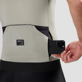 Rogelli Distance II heren fietsshirt korte mouwen - taupe/zwart