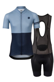 AGU Duo/Prime kinder fietskledingset - blauw/zwart