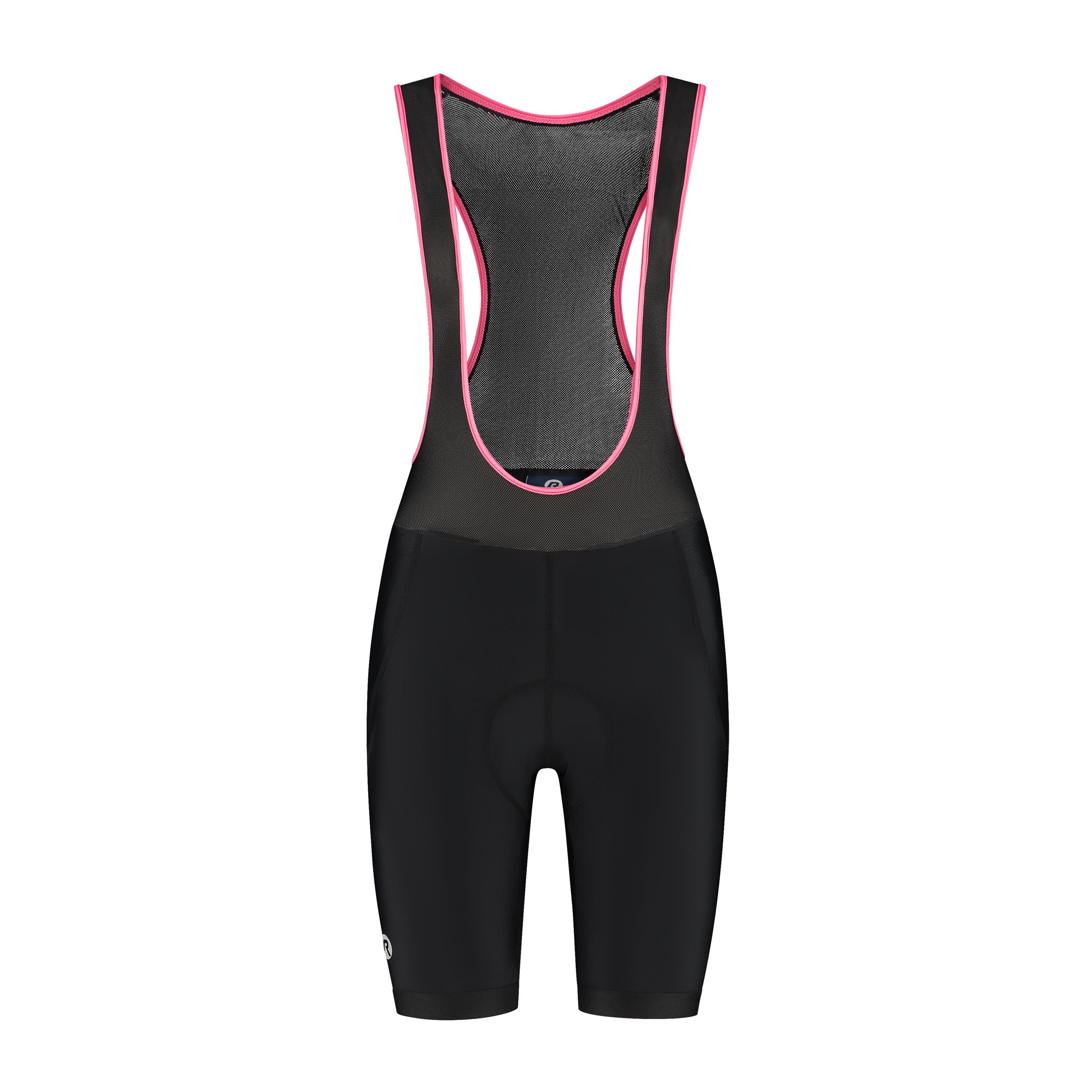 Rogelli Core Block dames zomer fietskledingset - bordeaux/roze/zwart