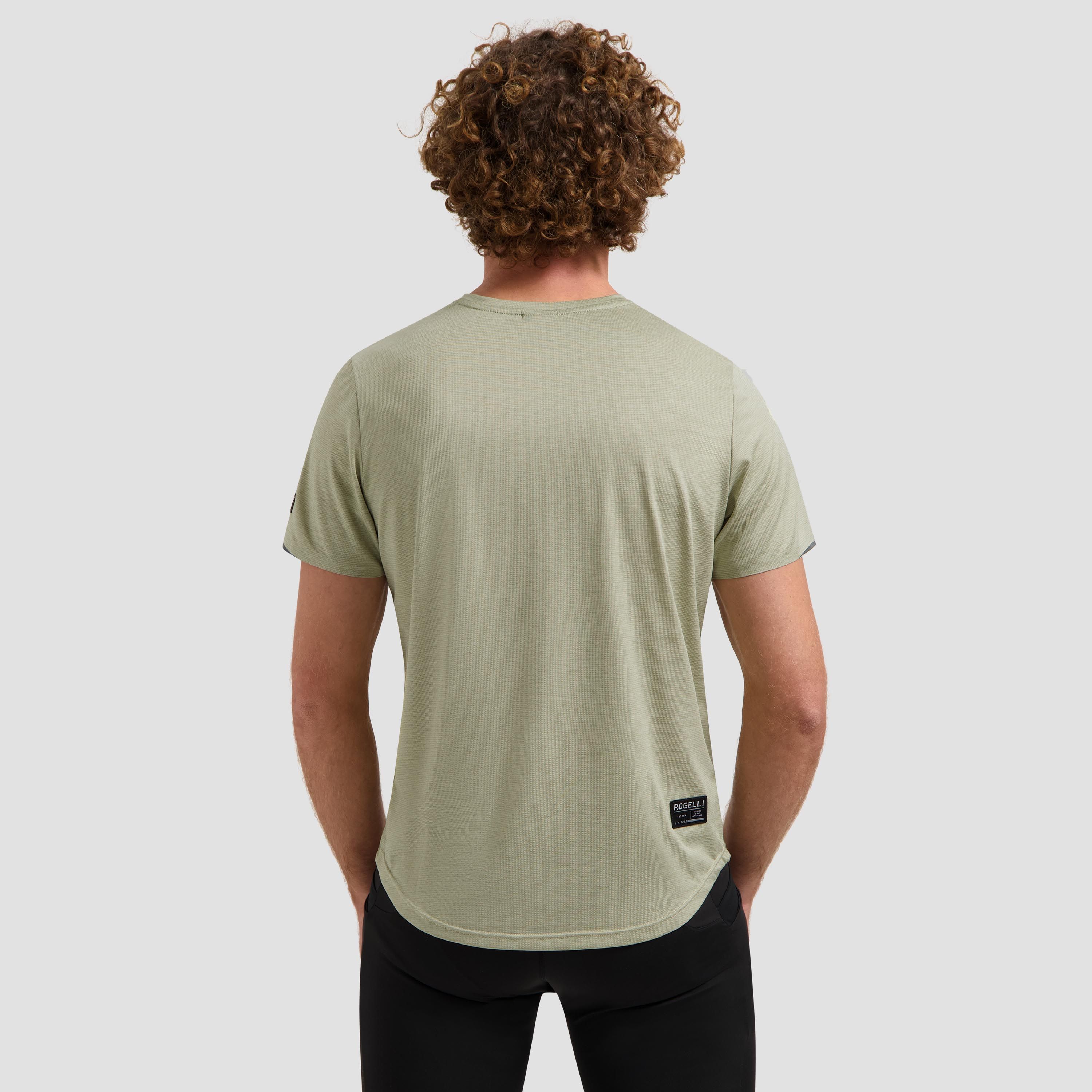 Rogelli Distance hardloopshirt heren korte mouw - taupe