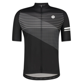 AGU Essential/Striped heren fietskledingset - zwart/wit