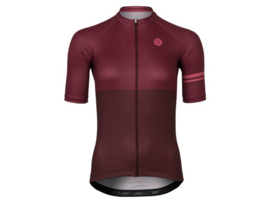 AGU Duo dames fietsshirt korte mouwen - bordeaux