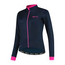Rogelli Essential dames fietsshirt lange mouwen - blauw/roze