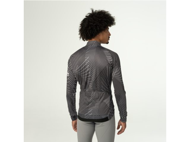 AGU Performance Nocturnal Lines heren fietsshirt lange mouwen - freeport grey