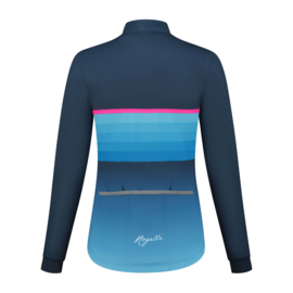 Rogelli Impress II dames fietsshirt lange mouwen – blauw/roze