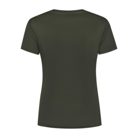 Rogelli Promo dames hardloopshirt korte mouwen - legergroen