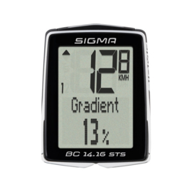 Sigma BC 14.16 STS draadloze fietscomputer - incl. hoogtemeter