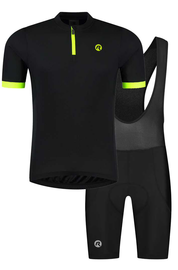 Rogelli Core heren fietskledingset - zwart/fluor