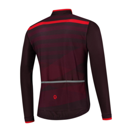 Rogelli Stripe/Focus winter fietskledingset - bordeaux/rood/zwart