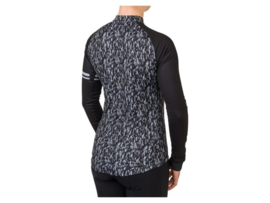 AGU Essential Melange dames fietsshirt lange mouwen - zwart/wit