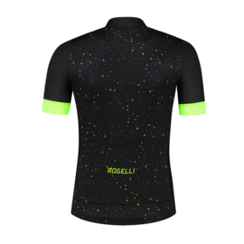 Rogelli Terrazzo heren fietsshirt korte mouwen - zwart/fluor/blauw