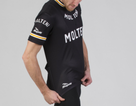 Rogelli Molteni retro fietsshirt korte mouwen - zwart