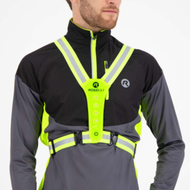Rogelli hardloop veiligheidsvest met LED-verlichting - fluor