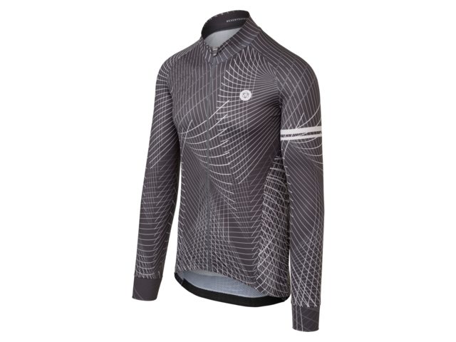 AGU Performance Nocturnal Lines heren fietsshirt lange mouwen - freeport grey