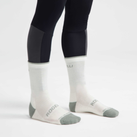 Rogelli Merino wol fietssokken - groen/taupe - 2 pack