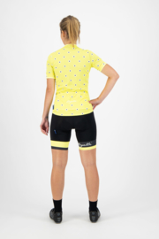 Rogelli Daisy dames fietsshirt korte mouwen - geel