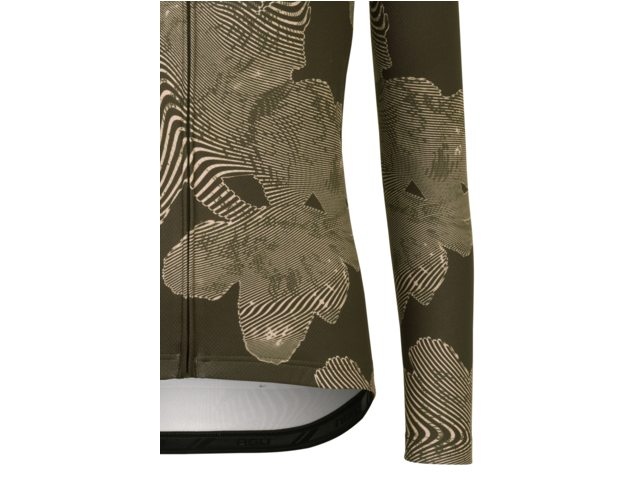 AGU Essential Striped Flower fietsshirt lange mouwen - forest green