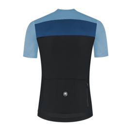 Rogelli Core Block heren fietsshirt korte mouwen - zwart/blauw