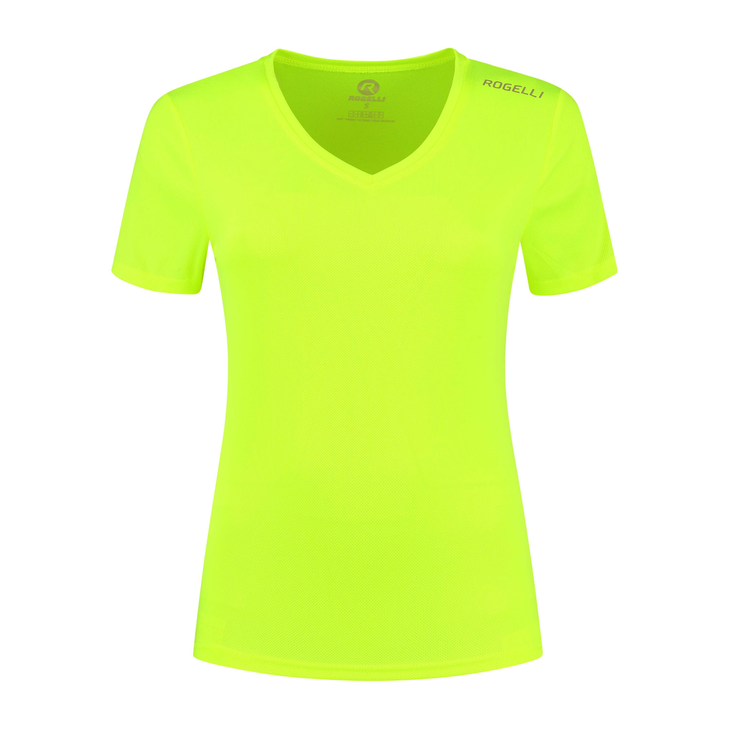 Rogelli Promo dames hardloopshirt korte mouw - fluor
