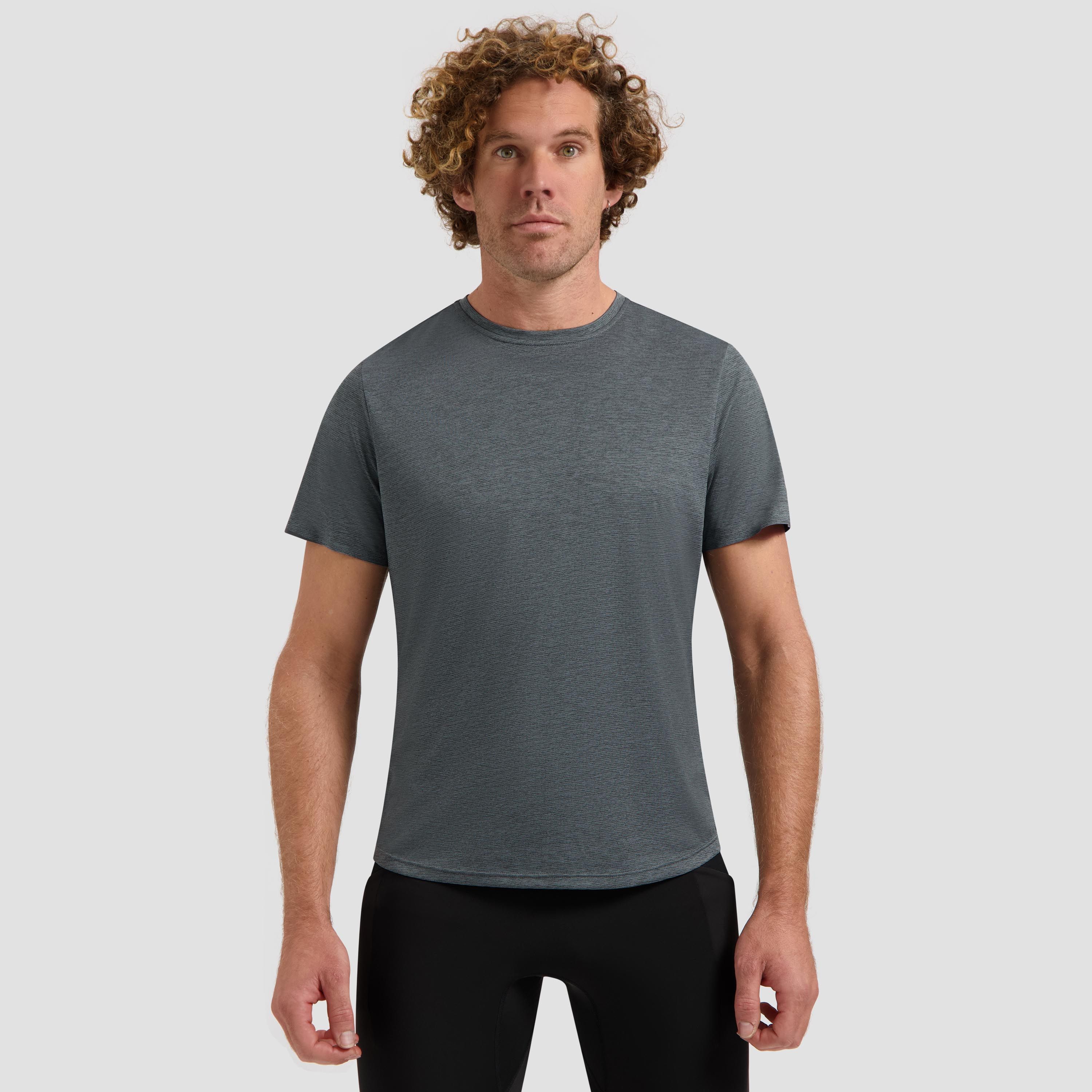 Rogelli Distance hardloopshirt heren korte mouw - blauw/grijs