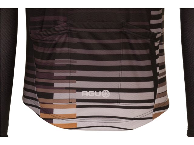 AGU Faded Blocks heren fietsshirt lange mouwen - zwart