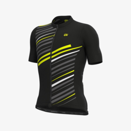Alé Solid Flash fietsshirt korte mouwen - zwart/fluor