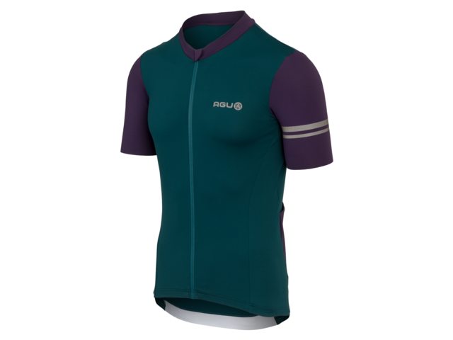 AGU Performance Colorblock heren  fietsshirt korte mouwen - deep sea green