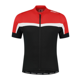 Rogelli Course kinder fietsshirt korte mouwen - zwart/rood