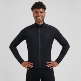 Rogelli Essential II heren fietsshirt lange mouwen - zwart