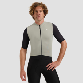 Rogelli Distance II heren fietsshirt korte mouwen - taupe/zwart