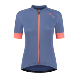 Rogelli Modesta dames fietsshirt korte mouwen - blauw/coral