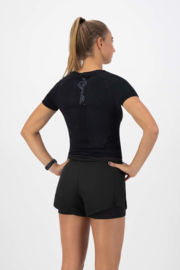 Rogelli Essential hardloopshirt dames korte mouw - zwart